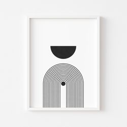 Mid Century Digital Poster, Abstract Modern Art Print, Printable Wall Art, Wall Decor, Art Print, Downloadable Art