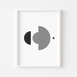 mid century digital poster, abstract modern art print, printable wall art, wall decor, art print, downloadable art