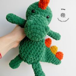 Dinosaur CROCHET PATTERN | Dinosaur Plush Snuggler | Crochet Dinosaur | Dinosaur Amigurumi | Crochet Animal | Dino Lovey