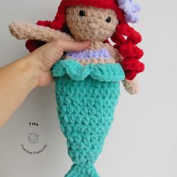 Mermaid CROCHET PATTERN | Mermaid Plush Doll | Crochet Mermaid Toy | Mermaid Amigurumi | Mermaid Lovey