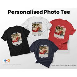 Custom Photo T-shirt | Any Picture Image Text PERSONALISED Tshirt | Own Photo Shirt | Photo Gifts Personalized | Birthda