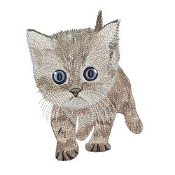 handmade cat embroidery designs: perfect for pet lovers, cute animal