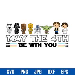may the 4th be with you svg, star wars svg, png jpg dxf eps digital file