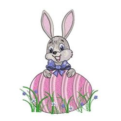 easter bunny embroidery design: handmade and perfect for easter gifts, cute animal