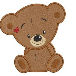 stitch your way to adorable with our teddy bear embroidery design: ideal for quilts, pillows, and more!, cute animal