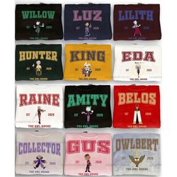 the owl house characters sweatshirt | hexside school of magic sweatshirt | disney the owl house shirt | king of owl shi