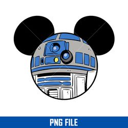 r2 d2 mickey ears png, star wars disney png, star wars png digital file