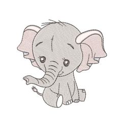 elephant embroidery design: a delightful addition to your collection, cute animal