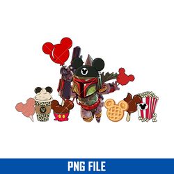 boba fett mickey cake png, star wars disney png digital file