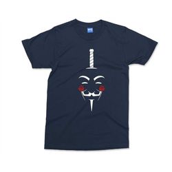 Anonymous Dagger Rose T-shirt Computer Hacker System Hacking Expert Vandetta Mask Xmas Gift for Him
