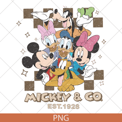Vintage Mickey & Co Est. 1928 PNG, Retro Mickey And Friends PNG, Disney Family PNG, Disney Trip 2023, Mickey & Co Trip