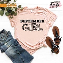 september girl tshirt, birthday girl gift, birthday shirt for girl, born in september, virgo girl, birthday queen shirt,