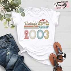 vintage 2003 shirt, 20th birthday shirt for men, 20th birthday gift for friend, retro 2003 t-shirt, 20th anniversary tee