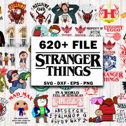 620 file mega bundle stranger things svg, digital download