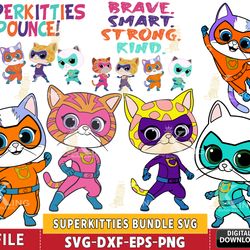 7 file superkitties bundle svg ,hero kitties super cats brave, digital download