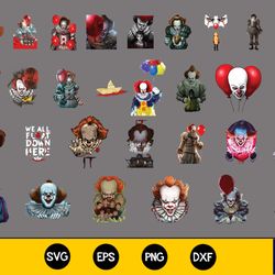 850 file horror movie bundle svg, digital download