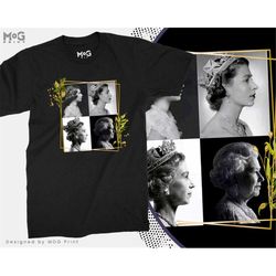 Queen Elizabeth II Evolution T-shirt Portrait Photograph Queen Elizabeth shirts Her Majesty | Queen Elizabeth II of Engl
