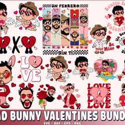 bad bunny valentines bundle svg, digital download