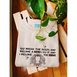 wanda maximoff embroidered sweatshirt | scarlet witch embroidered shirt | scarlet witch quote sweatshirt | the multivers