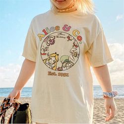 alice and co 1951 shirt | alice in wonderland shirt | disney princess sweater | the cheshire cat | tweedledee | mad hatt