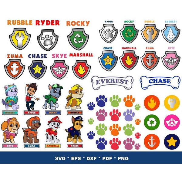 1000 files Paw Patrol svg , bundle pawpatrol svg , Digital D - Inspire ...