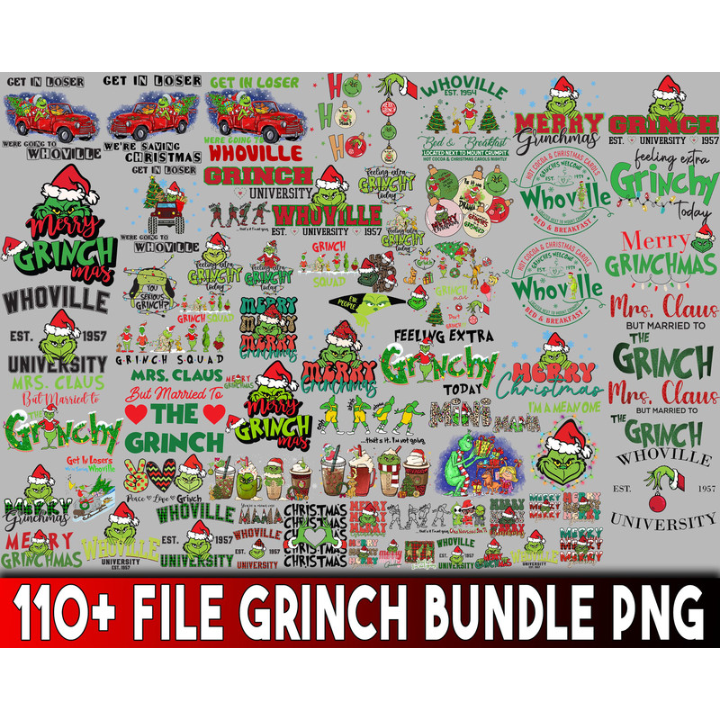 110+ file Grinch bundle png .jpg