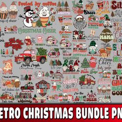 retro christmas bundle 9, digital download