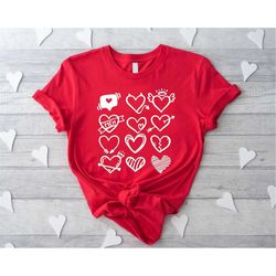 cute heart shirts, valentines day gift for her, valentine's day shirt, love shirt, cute valentines day shirt, couple shi