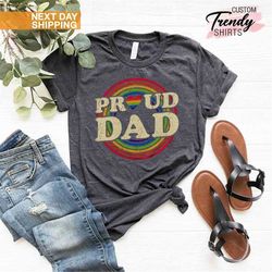 proud dad t-shirt, retro lgbtq shirt, pride t-shirt, lgbt pride awareness t-shirt, pride gift shirt, father's day shirt,