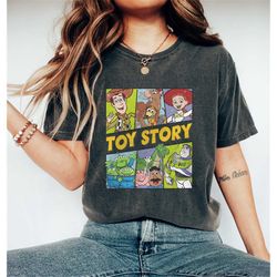 disney pixar toy story characters comfort colors shirt, buzz lightyear shirt, sheriff woody shirt, bo peep shirt, jessie