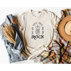 This Dad Loves Rock and Roll, Rock and Roll Dad, Skeleton Dad Shirt, Cool Dad Shirt, Happy Father's Day, Dad Birthday Gi