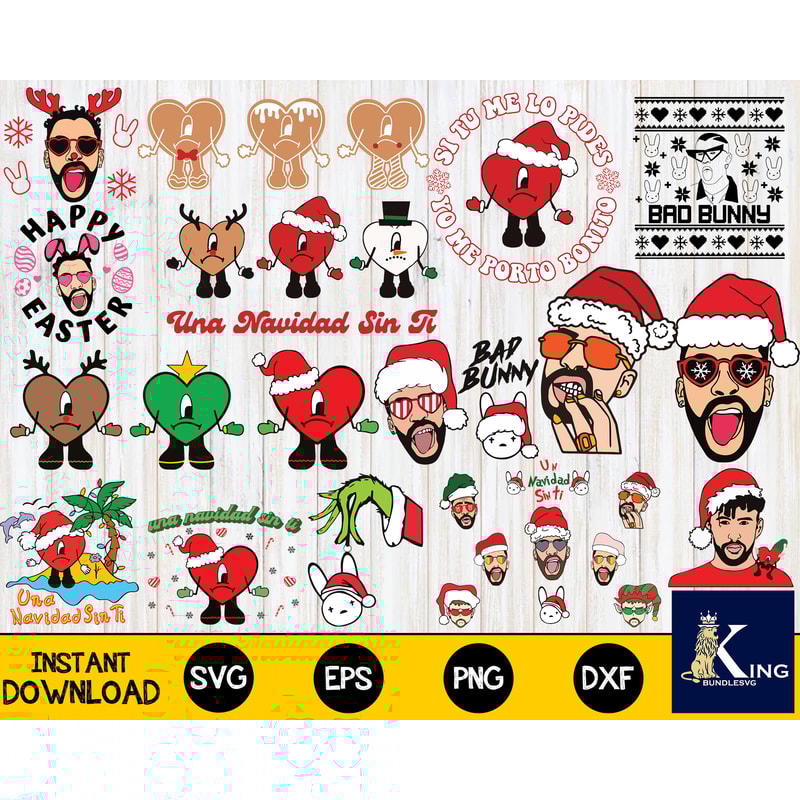 Chritsmas bad bunny bundle svg.jpg