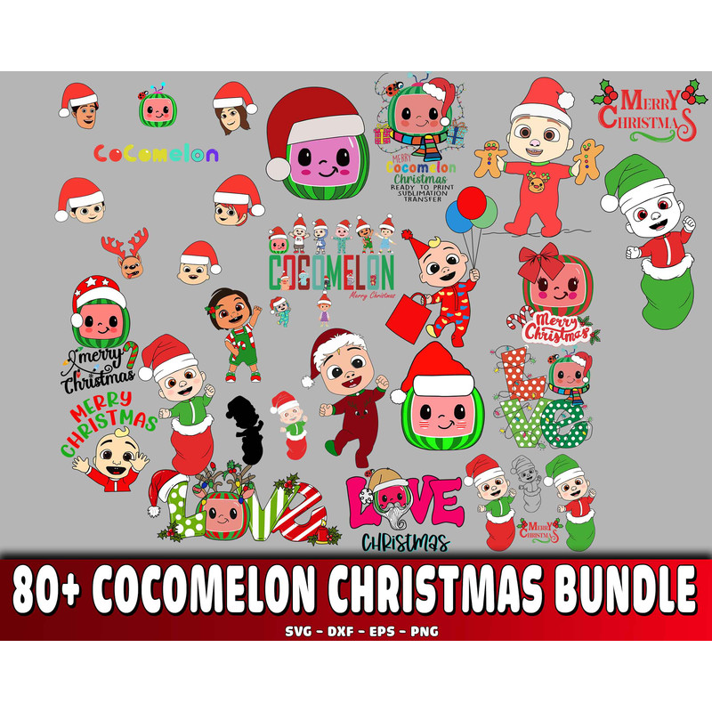 80+ file Cocomelon christmas bundle svg.jpg