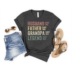 personnalized legend husband dad grandpa shirt, legend husband daddy papa customized tshirt,