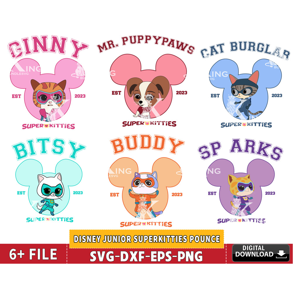 Disney Junior SuperKitties Pounce, full team.jpg