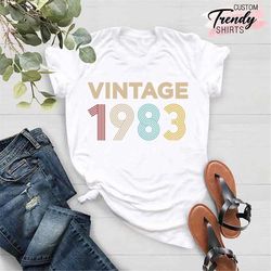 vintage 1983 shirt, 40th birthday gift for men, retro 40th birthday tee, 40th birthday party, 40 year old shirt, 1983 bi