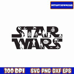 starwars svg bundle, star wars png on phoenixbundle, darth vader svg, mandalorian svg, svg for cricut, instant dowload
