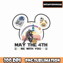 retro may the 4th be with you svg png sublimation, may the fourth png, dis ney star war png, galaxys edge png