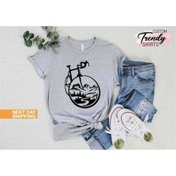 cycling life tee, outdoor shirt, bicycle gift t-shirt, wanderlust t-shirt, mountain bike shirt, camping shirt, cycling s