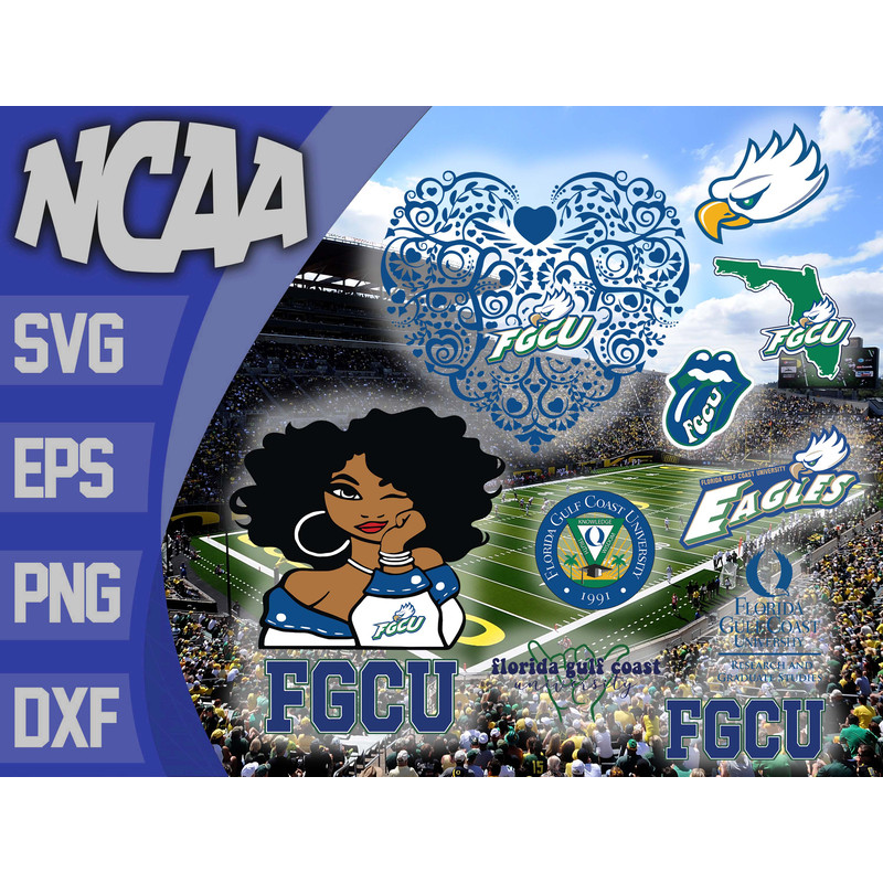 Florida Gulf Coast Eagles bundle ncaa svg, ncaa svg, Instant Download.jpg