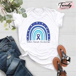 colon cancer shirt, colon cancer ribbon, colon cancer awareness, colon cancer gifts, cancer awareness shirt, blue awaren