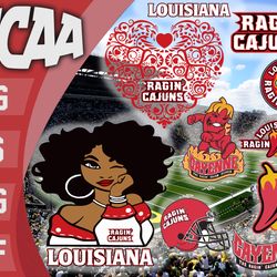 louisiana ragin cajuns bundle ncaa svg, ncaa svg, instant download