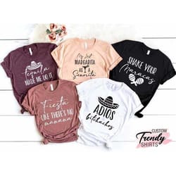 fiesta bachelorette party shirts, bachelorette squad t-shirt, margarita shirts, mexico bachelorette, bridal party shirt,