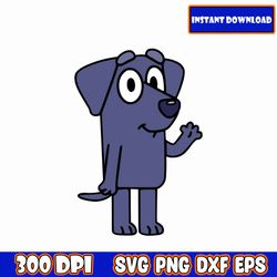 bluey jean luc png svg, bluey the dog, bluey friends svg, bluey birthday svg, bluey family svg, svg files for cricut