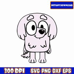 lila bluey svg png, bluey the dog, bluey friends svg, bluey birthday svg, bluey family svg, svg files for cricut