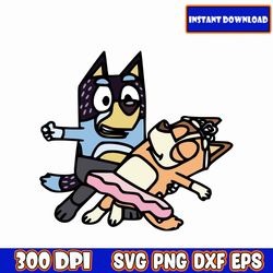 bluey mom and dad dance svg, bluey svg bundle, bluey cut files for cricut, bluey svg clipart, bluey png, bluey layered