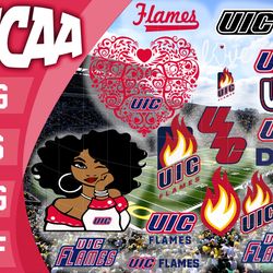 uic flames bundle ncaa svg, ncaa svg, instant download