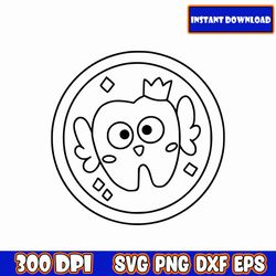 toothfairy sticker outline svg, bluey svg bundle, bluey cut files for cricut, bluey svg clipart, bluey png download