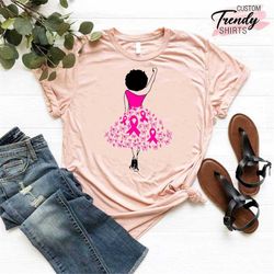 breast cancer shirt for women, pink ribbon t-shirt, cancer awareness gift, breast cancer survivor gift, pink ribbon gift