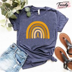 gold ribbon cancer support shirt, pediatric cancer shirt, childhood cancer awareness gift shirt, cancer support gifts, g